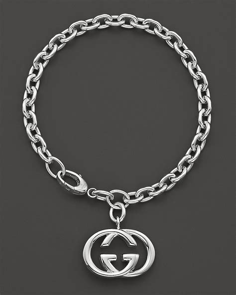 gucci men's silver bracelet|gucci silver britt necklace men's.